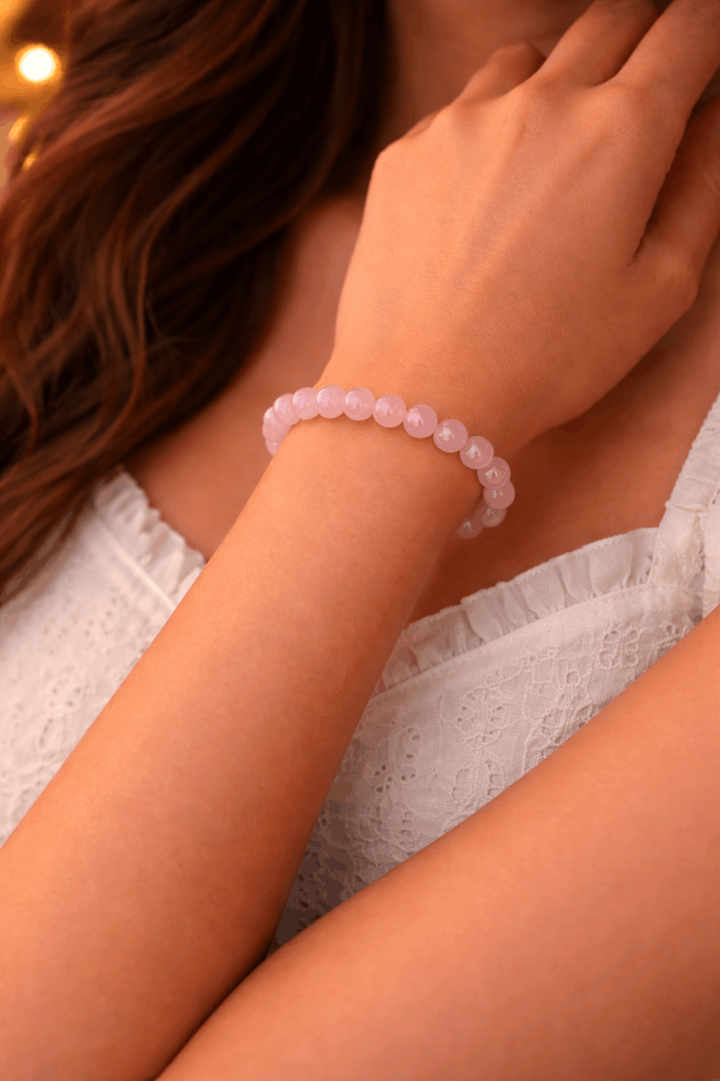 Rose Quartz Bracelet for Love & Emotional Balance (8 mm Beads) | Natural Crystal