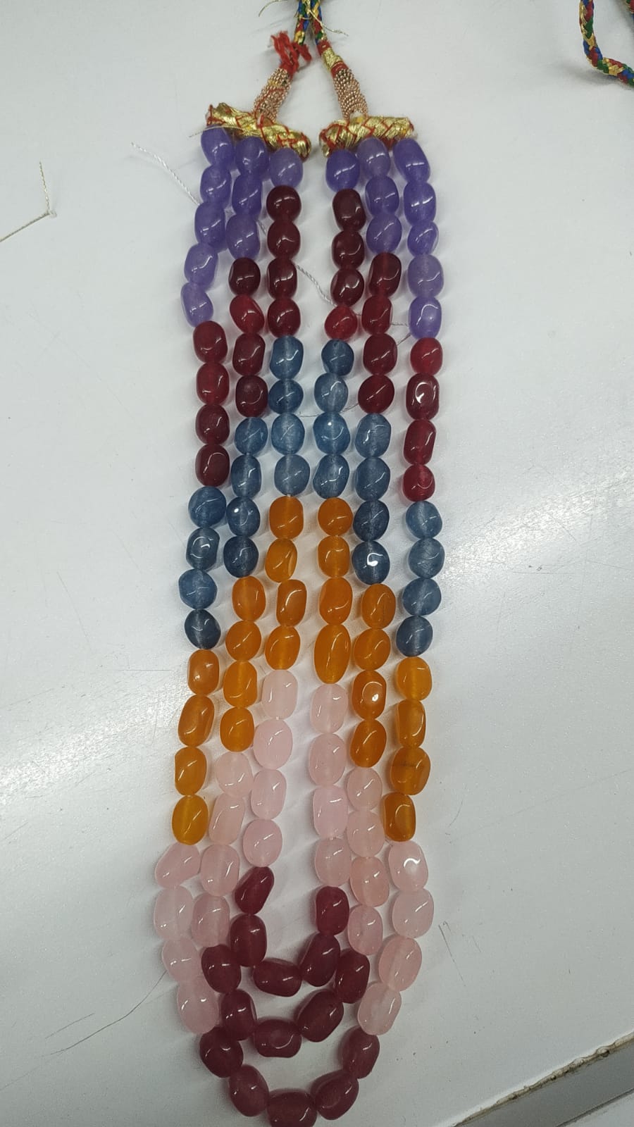 Zed Tumble Beads Necklace (14–15 Inch) – Natural Gemstone Beads for Energy Balance & Daily Wear